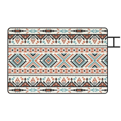 Outsunny Picnic Blanket, 300x200CM Large Beach Blanket Outdoor Picnic Mat with Integrated Strap for Camping, Mix-Colour