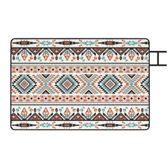 Outsunny Picnic Blanket, 300x200CM Large Beach Blanket Outdoor Picnic Mat with Integrated Strap for Camping, Mix-Colour