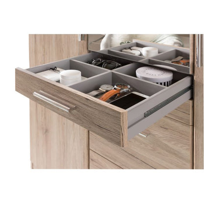 ACORN 3 Door Mirrored Wardrobe White 135cm