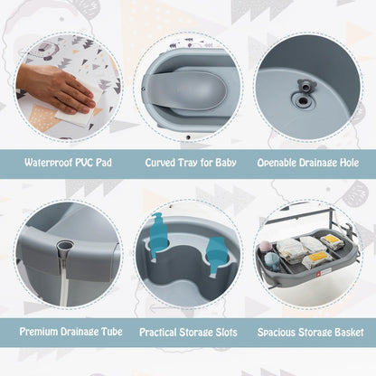 2-in-1 Baby Change Table with Bath Tub