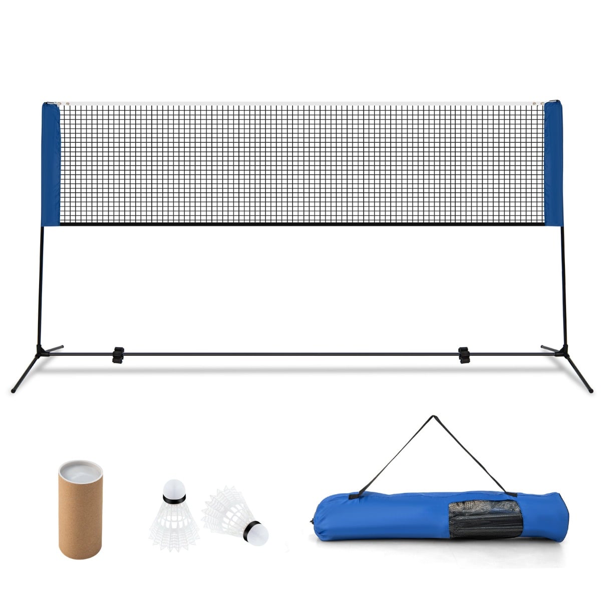 Adjustable Badminton Net Set for Backyard Driveway Beach Portable