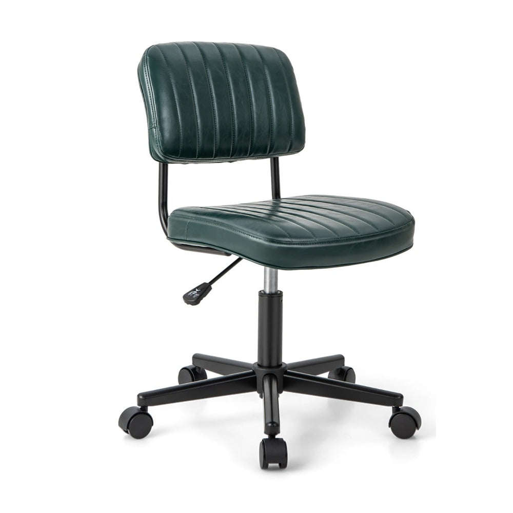Adjustable Ergonomic Leisure Chair with PU Leather-Green