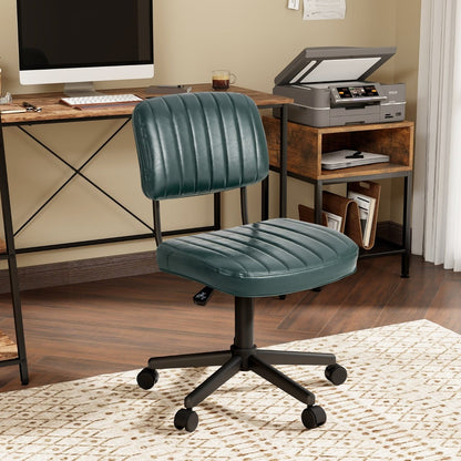 Adjustable Ergonomic Leisure Chair with PU Leather-Green