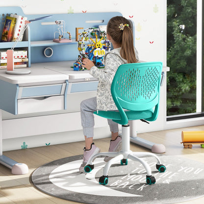 Ergonomic Children Study Chair with Adjustable Height-Turquoise