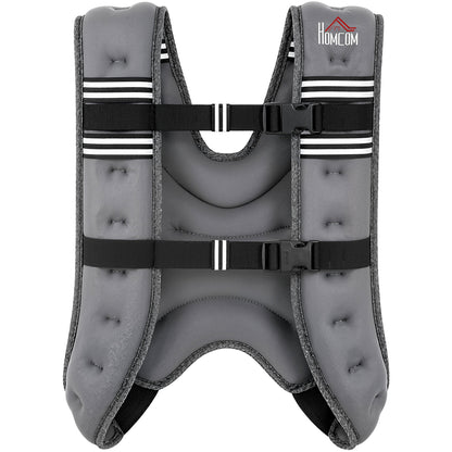 HOMCOM 8KG Weighted Vest, Running Weight Vest with Adjustable Strap, Convenient Pocket and Reflective Strips for Men and Women