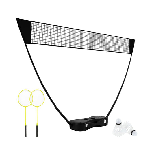 All-In-One Portable Badminton Net Set with Storage Base-Black