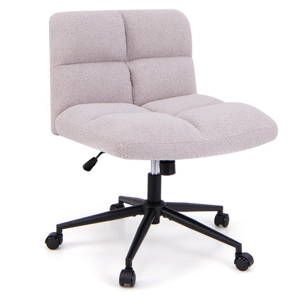 Modern Cross Legged Swivel Task Chair with Wheels-Grey