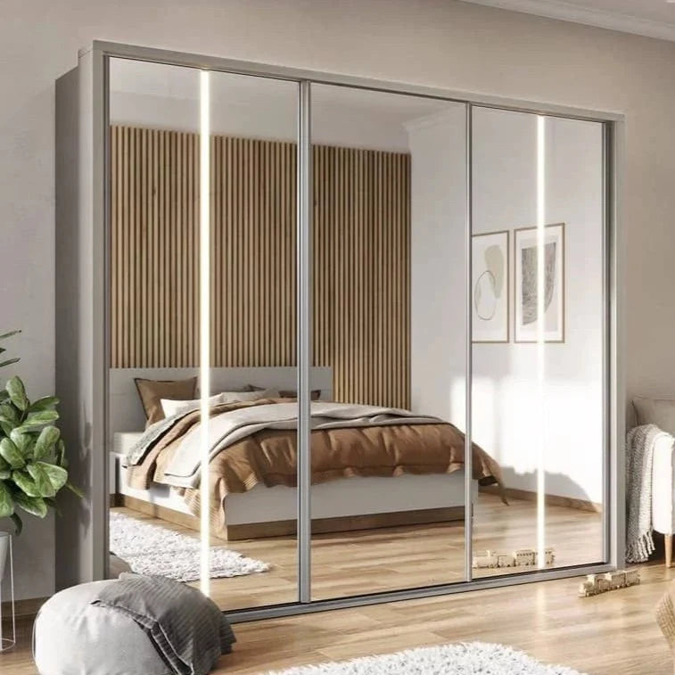 Artimas 20 Grey 3 Sliding Door Wardrobe 250cm with LED