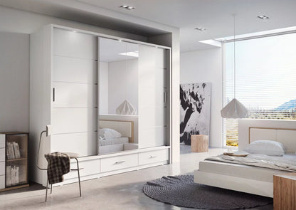 Artimas I Sliding Door Wardrobe 250cm - White Matt