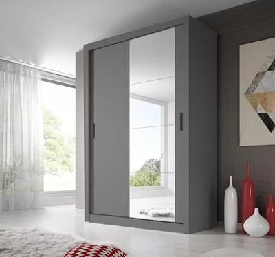 Artimas IV Sliding Door Wardrobe 150cm - Grey Matt