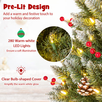 Artificial Christmas Tree with Branch Tips and Natural Pine Cones-180 cm
