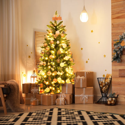 Artificial Pencil Christmas Tree with 250 Warm White UL-listed Lights-5FT