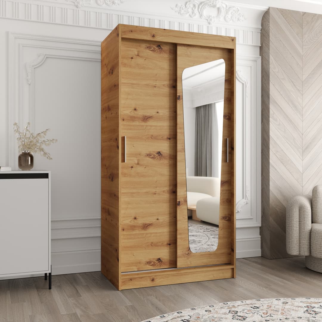 Moka Sliding Door Wardrobe 100cm