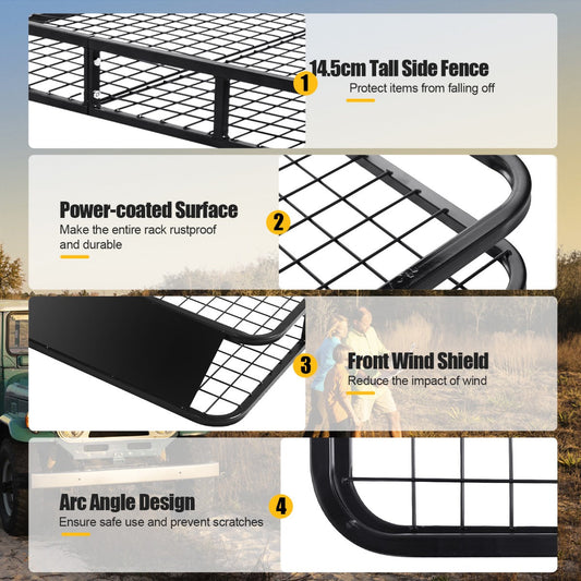 Car Roof Rack with Wind Shield for SUV & Truck Cars