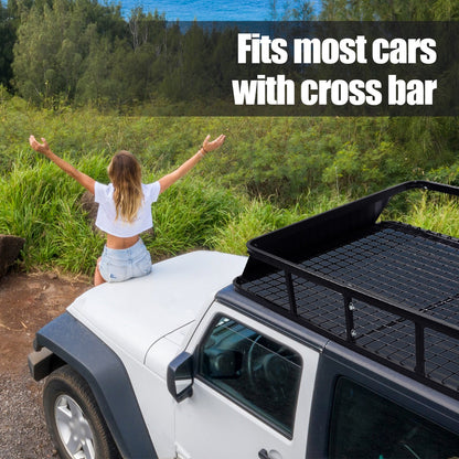 Car Roof Rack with Wind Shield for SUV & Truck Cars