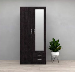 Wardrobe ROSE 2 Door Wardrobe Black Oak 90cm