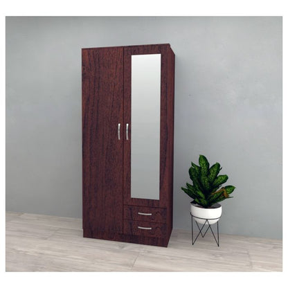 Wardrobe ROSE 2 Door Wardrobe Walnut 90cm