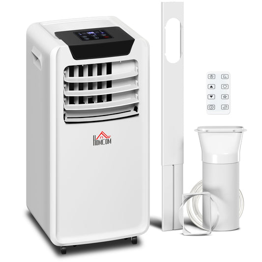 HOMCOM 10000 BTU Air Conditioning Unit, 3-in-1 Portable Air Conditioner, Dehumidifier, Cooling Fan with Remote Control, LED Display, 2 Speeds, 24H Timer, Window Venting Kit, 30m√Ç¬≤