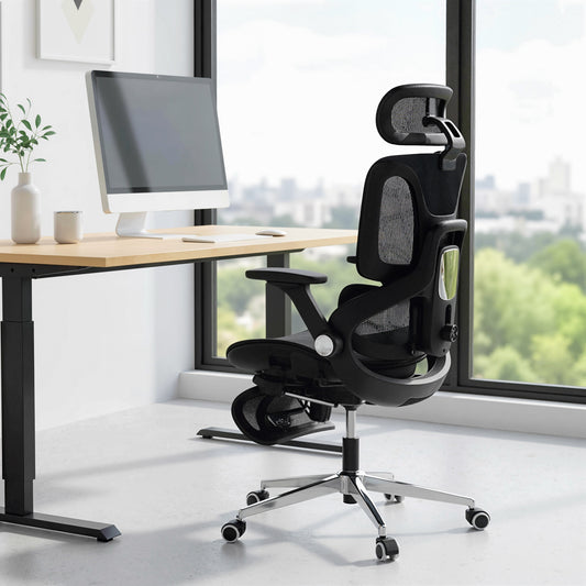HOMCOM Ergonomic Office Chair, High Back Mesh Desk Chair, Black