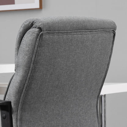 Vinsetto Linen Fabric Office Chair PC Task Chair w/ 360° Swivel Wheels & Ergonomic Line