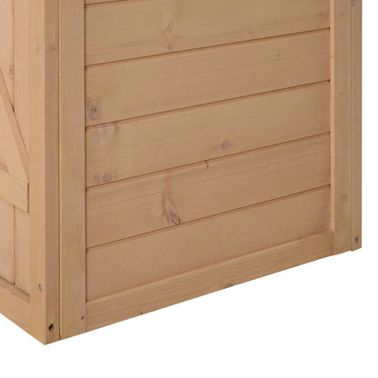 Outsunny 1.8 x 2.4ft Small Fir Wood Garden Storage Shed with Shelves