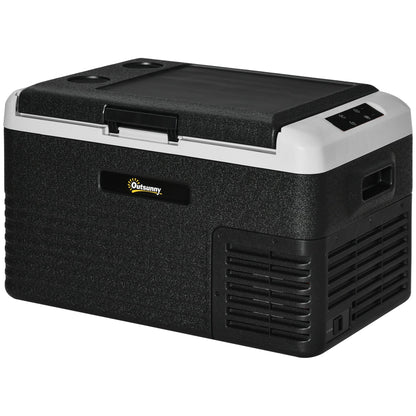 Outsunny 30L Portable Car Refrigerator - Grey and Black