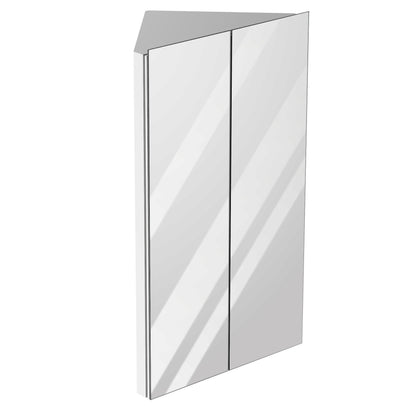 kleankin Stainless Steel Wall Mounted Corner Bathroom Mirror Cabinet