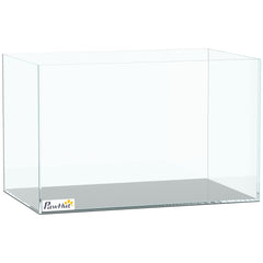 PawHut Fish Tank Bare Glass for DIY Glass Aquarium with Protective Base Mat 24L Transparent for Fish Shrimps