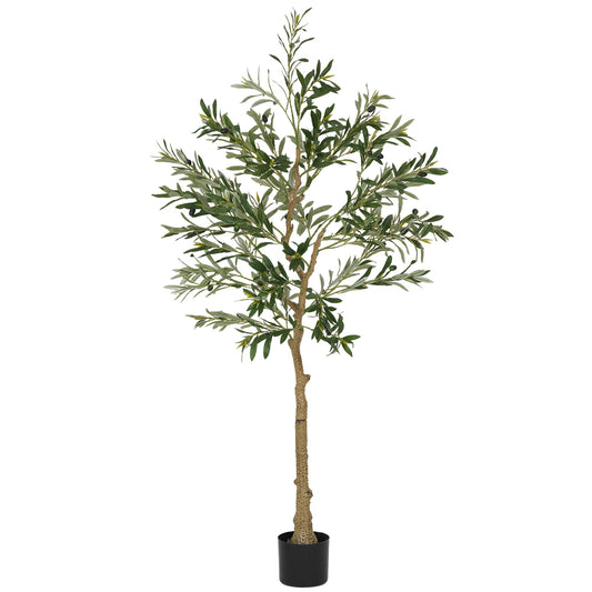 HOMCOM Silk Leaf Artificial Olive Trees