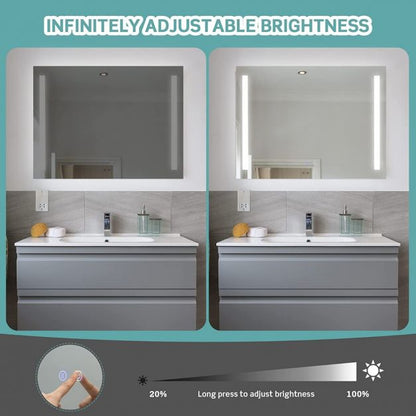 80x60cm LED Illuminated Bathroom Mirror
