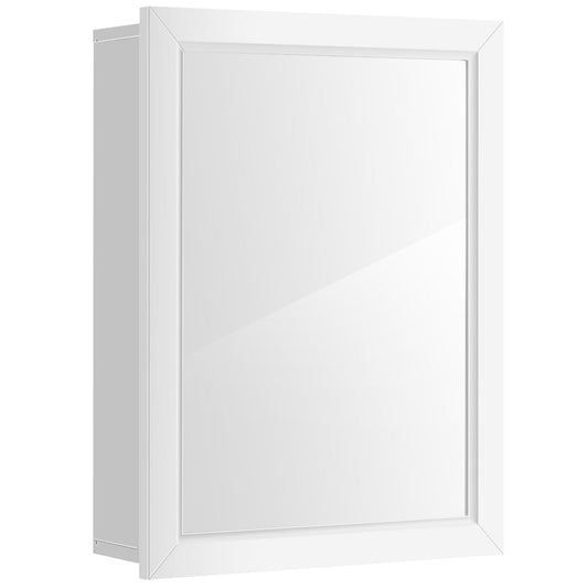 Mirror Cabinet with Wall Mounted for Bathroom/Kitchen-White