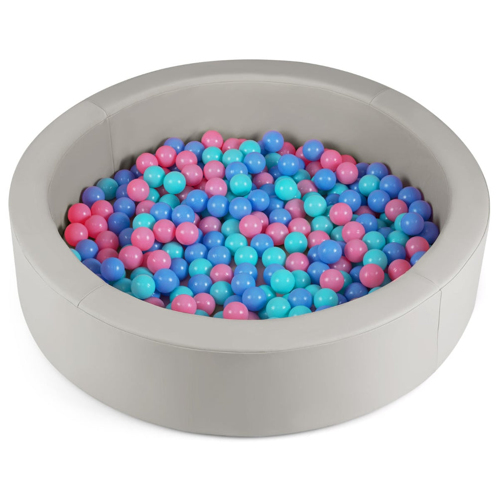 Ball Pit for Toddlers Baby Foam Ball Pit with Ocean Balls Soft Round Kids Ball Pool-Grey