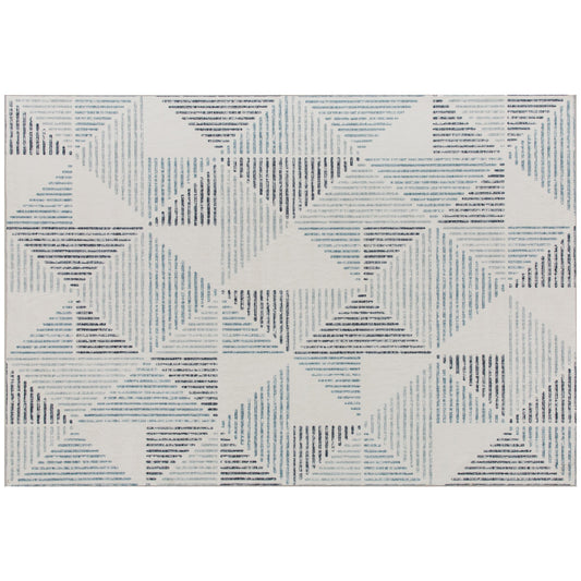 HOMCOM Modern Area Rug, Geometric Pattern Non-Slip Washable Rug, Soft Floor Carpet for Living Room, Bedroom, Dining Room, Home Office, 230 x 160 cm, Multi-Coloured
