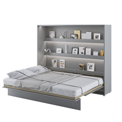 BC-14 Horizontal Wall Bed Concept 160cm With Storage Cabinet - Furniture Gold