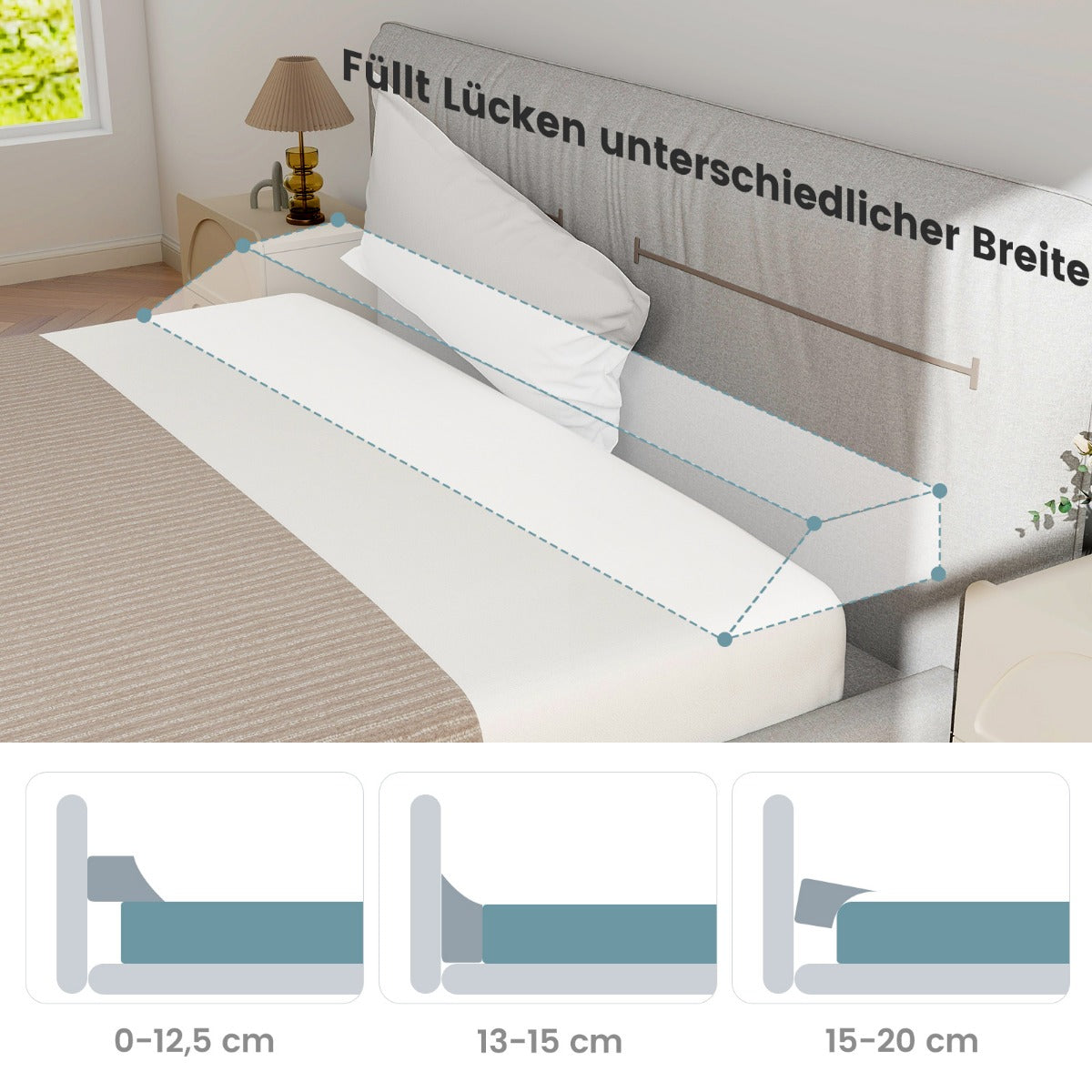 Bed Wedge Pillow with Storage Bag-Full Size