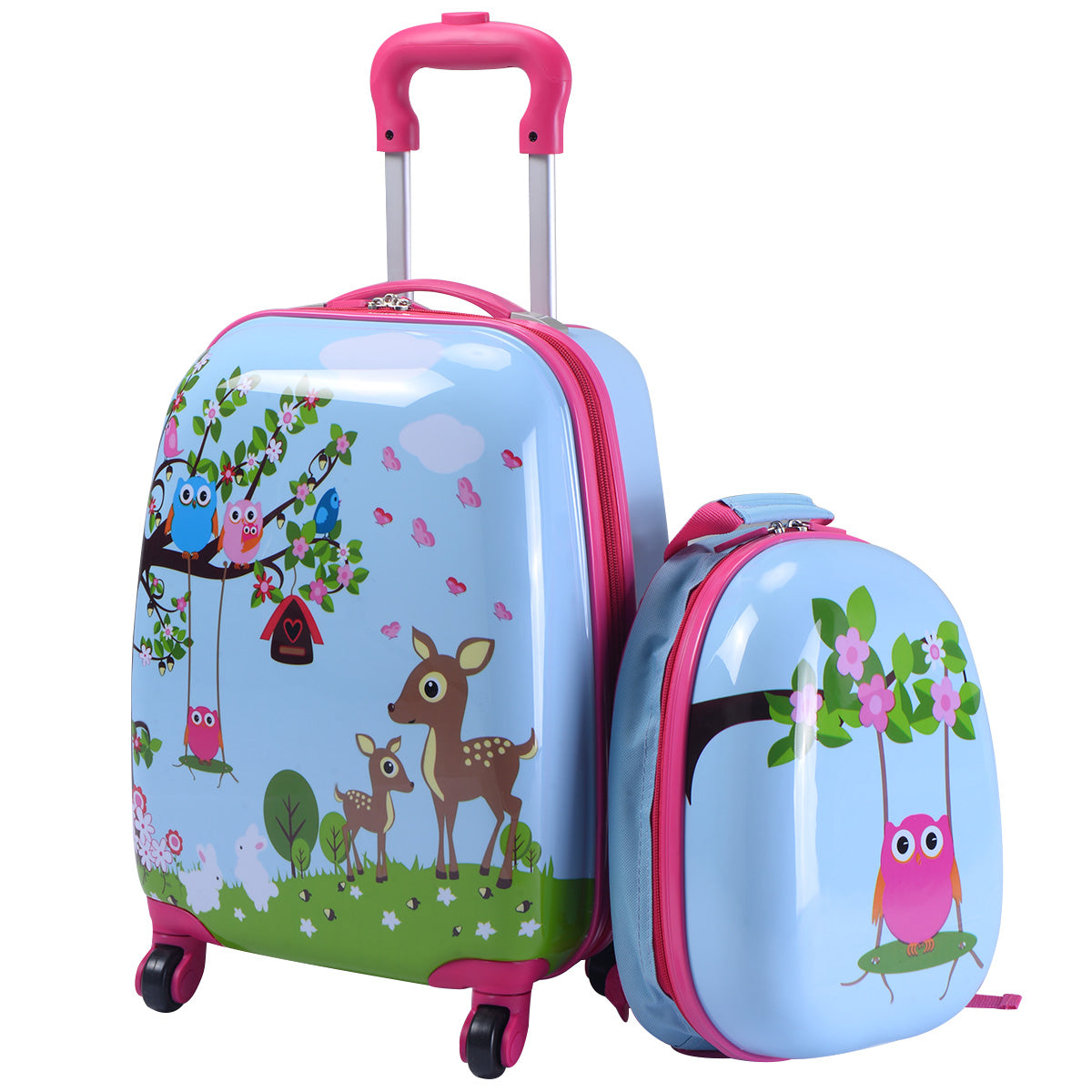 2 Pieces ABS Kids Suitcase Backpack Luggage Set