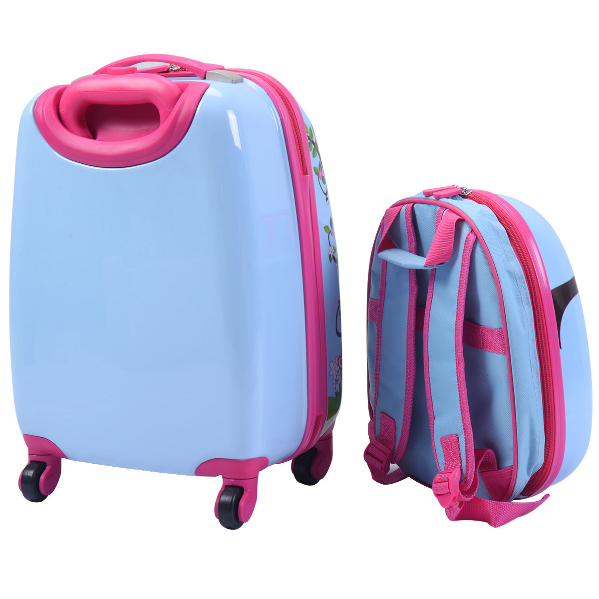 2 Pieces ABS Kids Suitcase Backpack Luggage Set