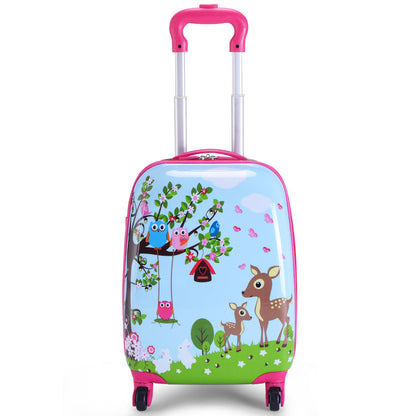 2 Pieces ABS Kids Suitcase Backpack Luggage Set
