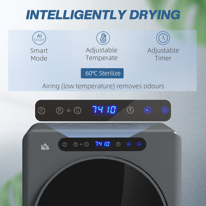 HOMCOM 4kg Compact 40-60â  Tumble Dryer - Grey