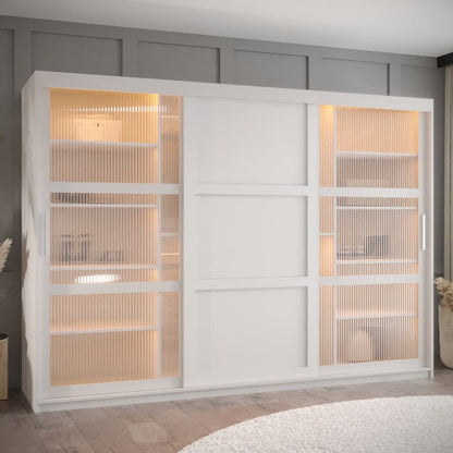 Flutes III Sliding Door Wardrobe 250cm