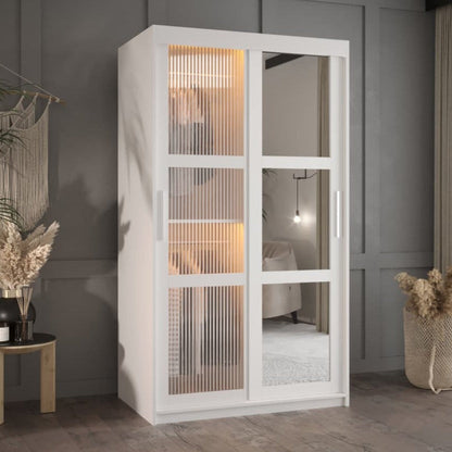 Flutes II Sliding Door Wardrobe 100cm