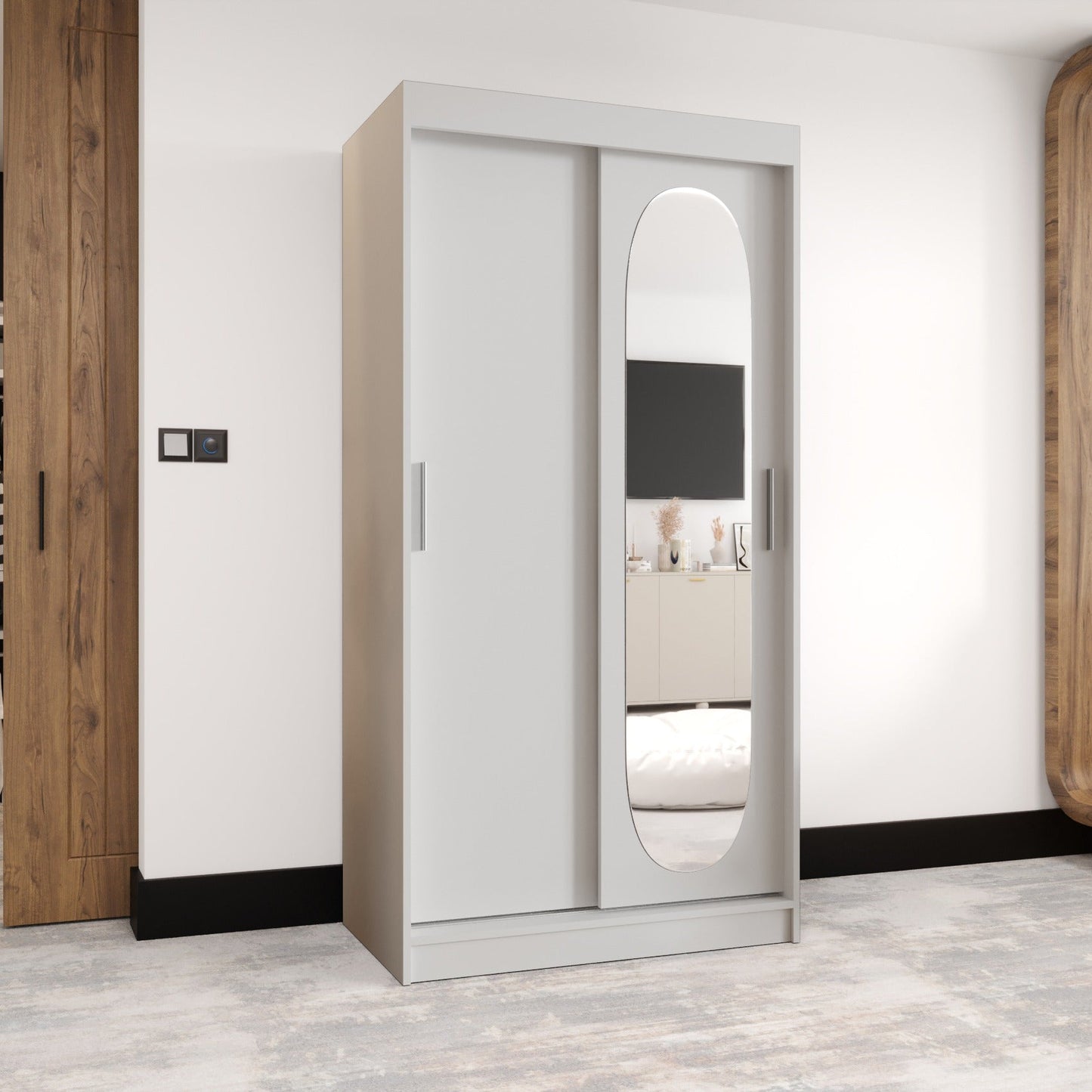 Royal Sliding Door Wardrobe 100cm