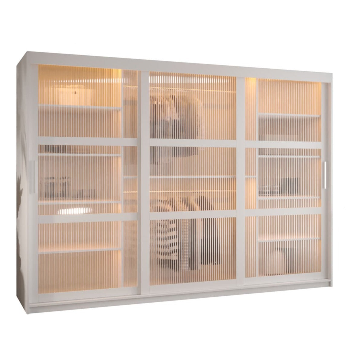 Flutes I Sliding Door Wardrobe 250cm