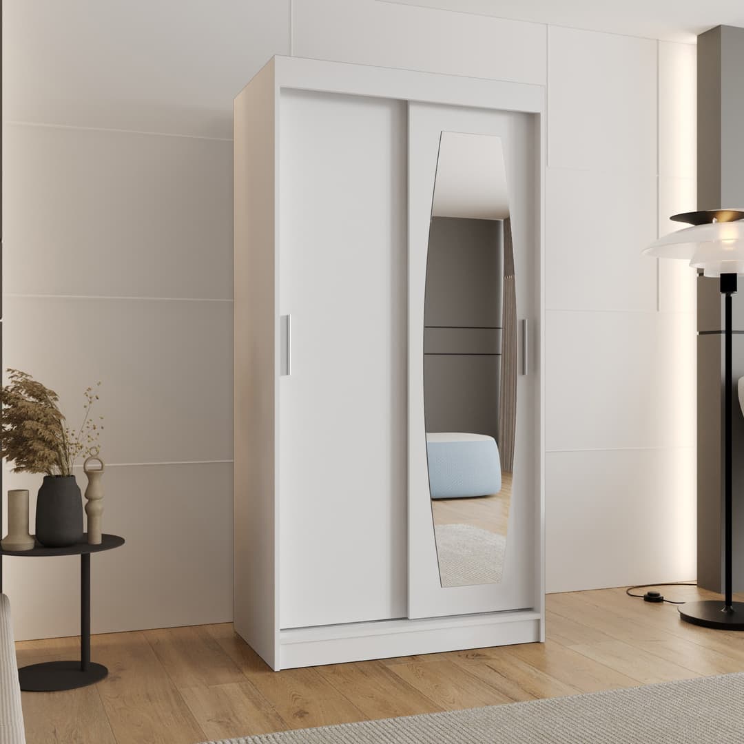 Rossa Sliding Door Wardrobe 100cm