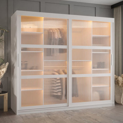 Flutes I Sliding Door Wardrobe 200cm