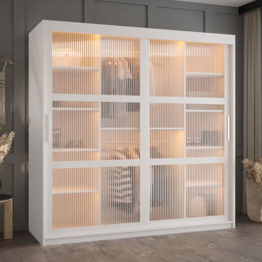 Flutes I Sliding Door Wardrobe 180cm