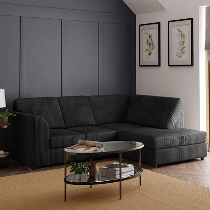 Blake Full Back Coffee Jumbo Cord Corner Sofa - Left and Right Arm - Available in Other Colours