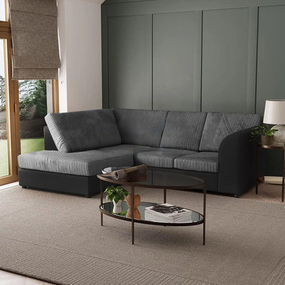 Blake Full Back Chocolate Jumbo Cord Corner Sofa - Right and Left Arm - Available in Other Colours