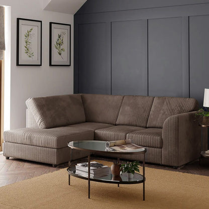 Blake Full Back Chocolate Jumbo Cord Corner Sofa - Right and Left Arm - Available in Other Colours