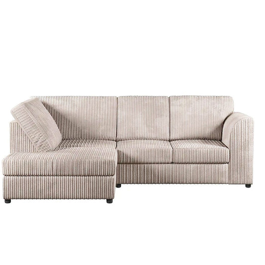 Blake Full Back Cream Jumbo Cord Corner Sofa - Left and Right Arm - Available in Other Colours